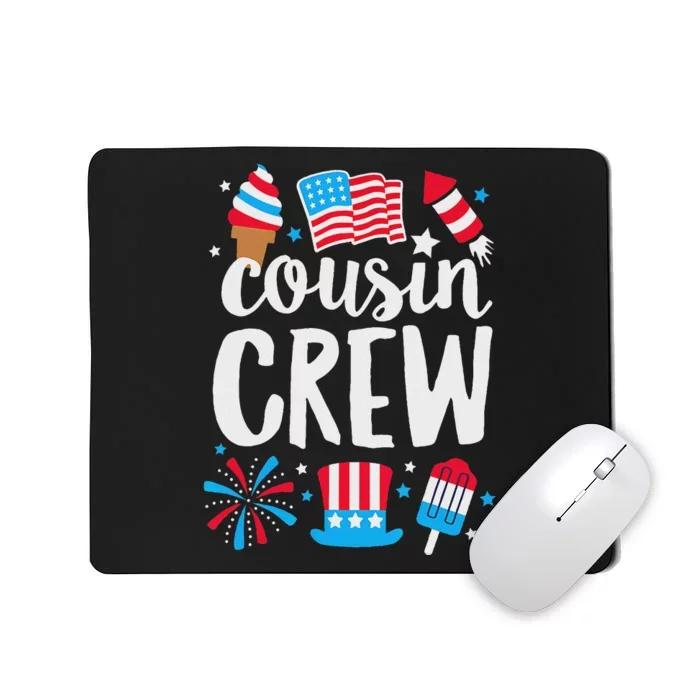 Funny Red White And Blue Cousin Crew 2024 Happy 4th Of July Mousepad