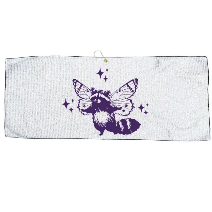 Flying Raccoon With Butterfly Wings Vintage Large Microfiber Waffle Golf Towel