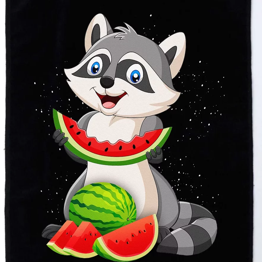 Funny Raccoon Watermelon Melon Summer Tropical Fruit Lovers Platinum Collection Golf Towel