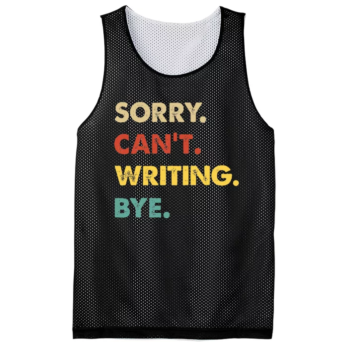 Funny Retro Writing Sorry CanT Writing Bye Mesh Reversible Basketball Jersey Tank