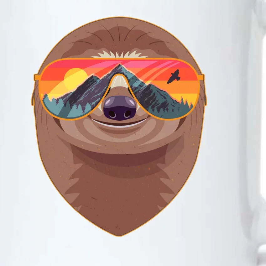 Funny Retro Wilderness Sloth Black Color Changing Mug