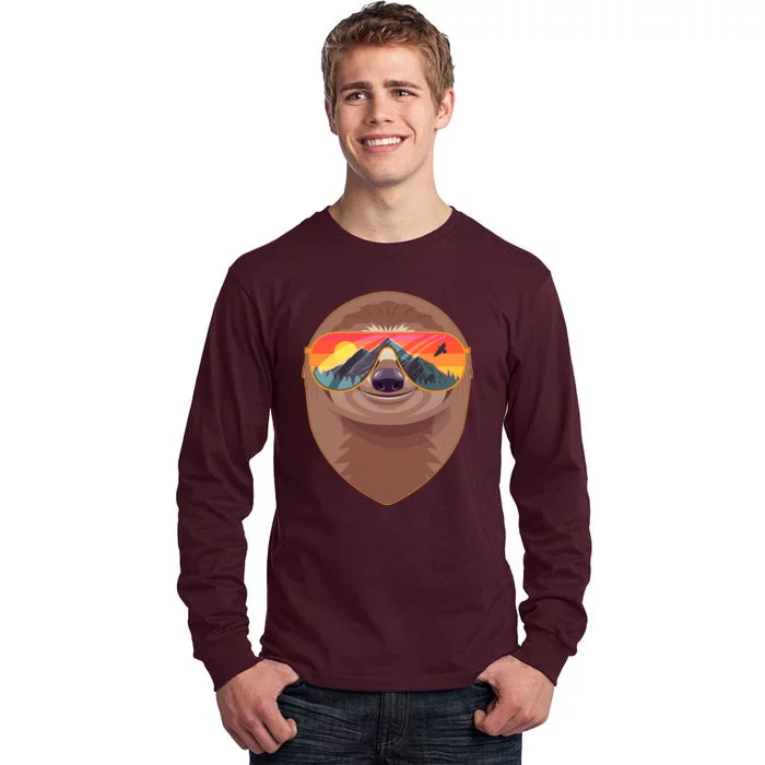 Funny Retro Wilderness Sloth Tall Long Sleeve T-Shirt