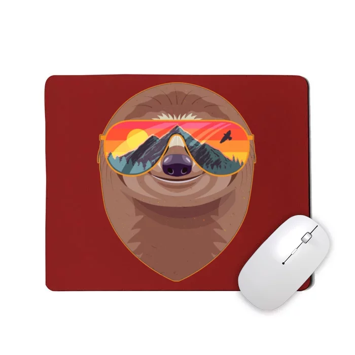 Funny Retro Wilderness Sloth Mousepad