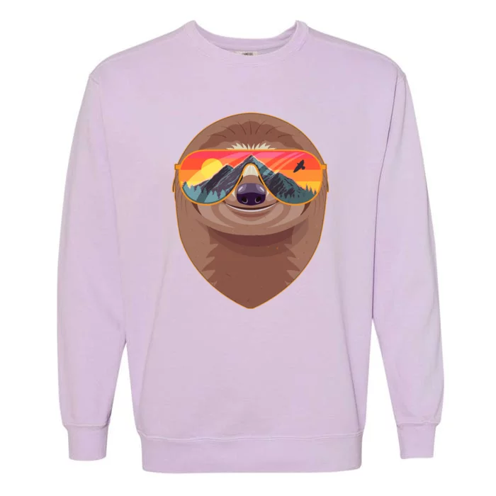 Funny Retro Wilderness Sloth Garment-Dyed Sweatshirt