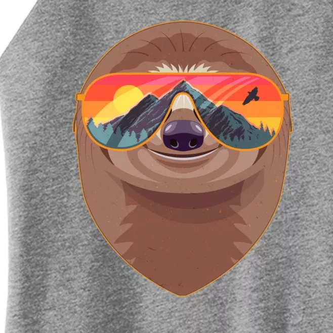 Funny Retro Wilderness Sloth Women’s Perfect Tri Rocker Tank