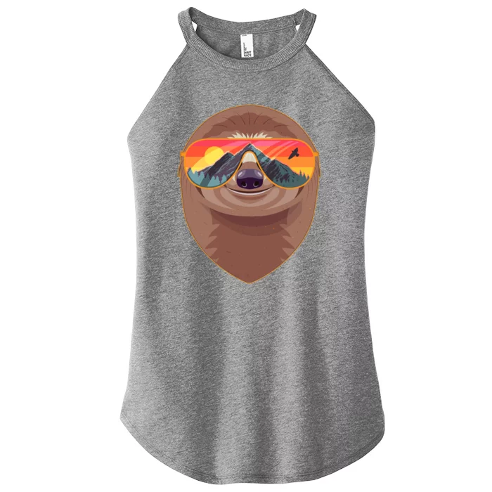 Funny Retro Wilderness Sloth Women’s Perfect Tri Rocker Tank