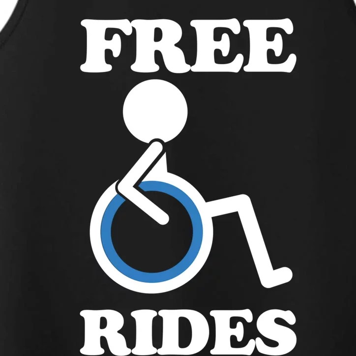 Free Rides Wheelchair Gift Performance Tank