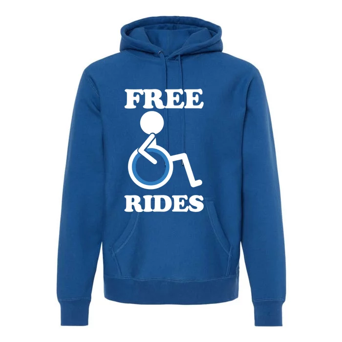 Free Rides Wheelchair Gift Premium Hoodie