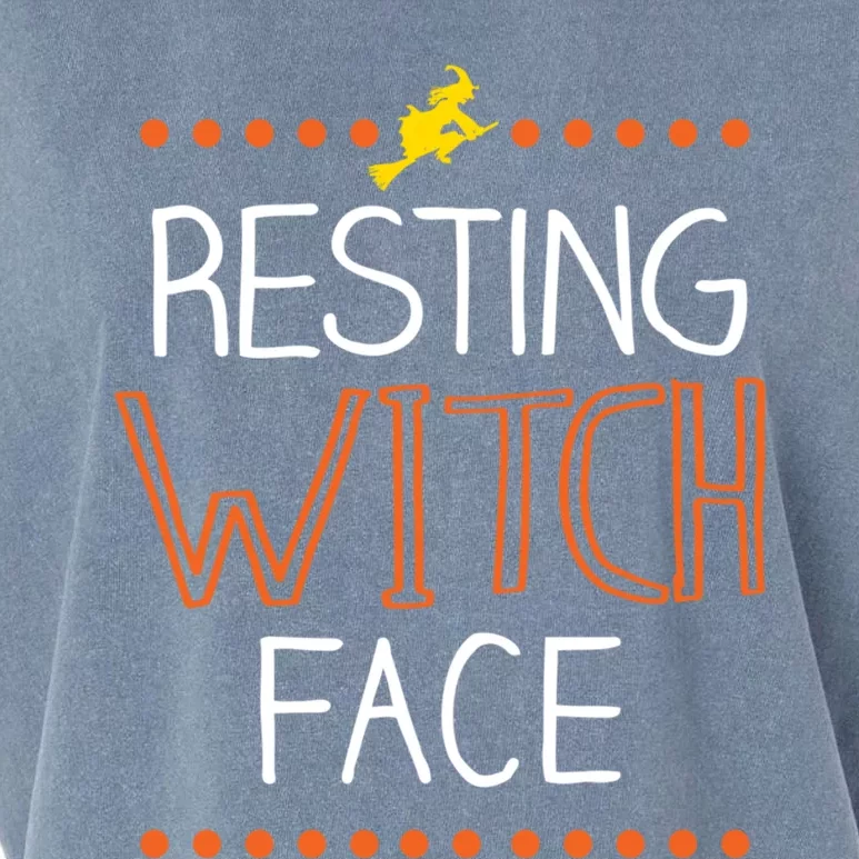 Funny Resting Witch Face Graphic Cool Gift Garment-Dyed Women's Muscle Tee