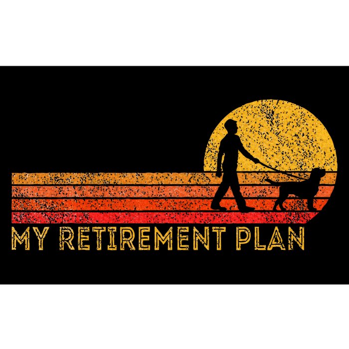 Funny Retired Walking My Dog Retirement Plan Retro Bumper Sticker