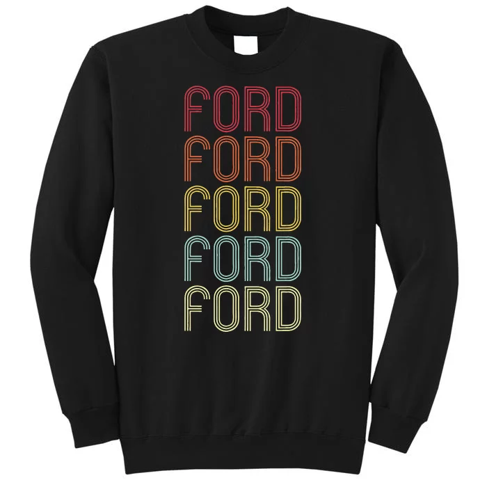 F.O.R.D Retro Wordmark Pattern Vintage Personalized 70s Sweatshirt