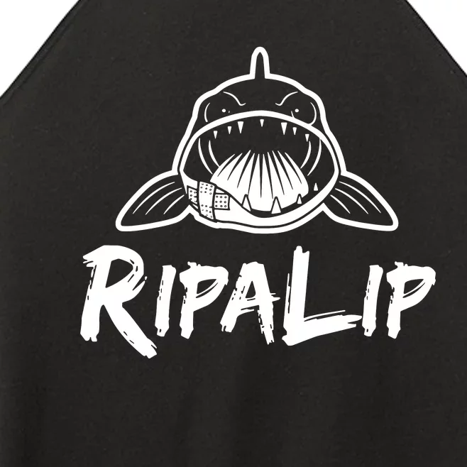 Funny RipaLip Walleye Fishing Women’s Perfect Tri Rocker Tank