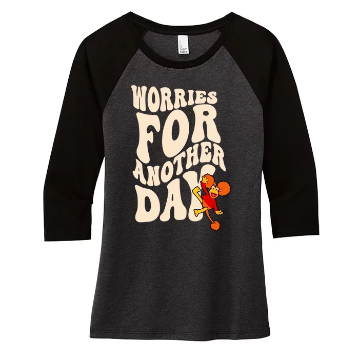 Fraggle Rock Worries For Another Day Women's Tri-Blend 3/4-Sleeve Raglan Shirt