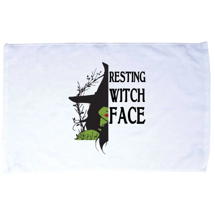 Funny Resting Witch Face Halloween Witch Ha Gift Microfiber Hand Towel