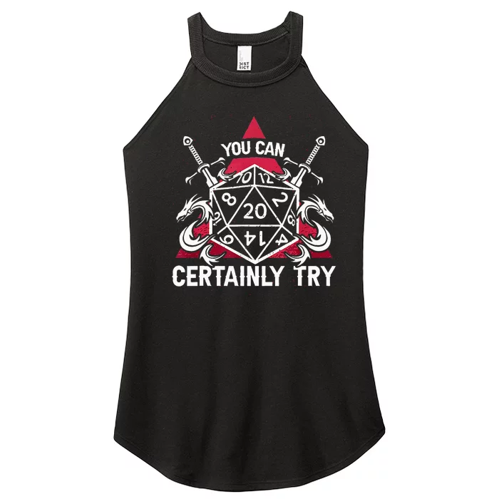 Funny RPG You Can Certainly Try D20 Women’s Perfect Tri Rocker Tank