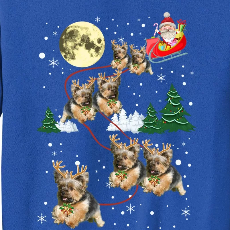 Funny Reindeer Yorkie Xmas Christmas Dog Lovers Gift Sweatshirt