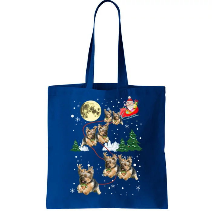 Funny Reindeer Yorkie Xmas Christmas Dog Lovers Gift Tote Bag