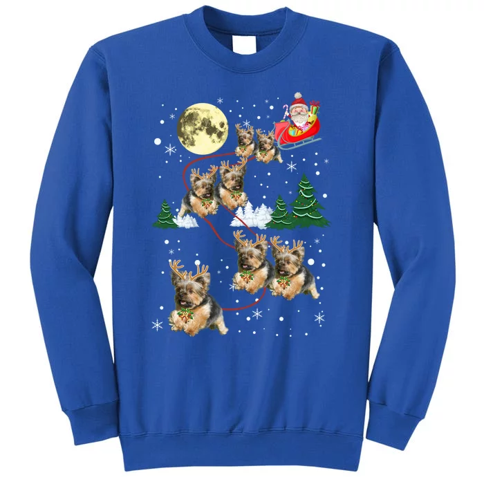 Funny Reindeer Yorkie Xmas Christmas Dog Lovers Gift Tall Sweatshirt