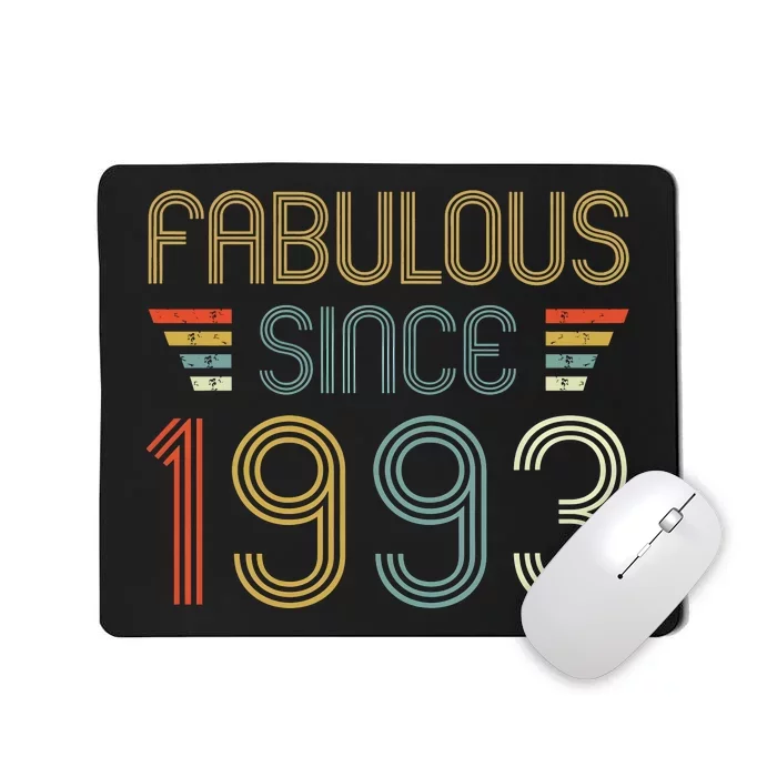 Fabulous Since 1993 Happy Birthday Born In 1993 Retro Vintage Mousepad