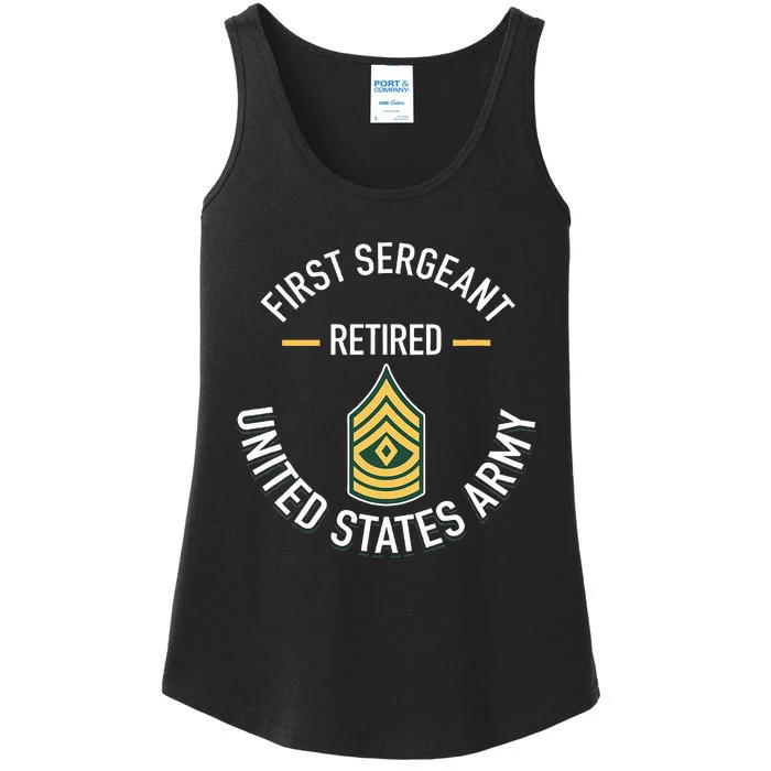 First Sergeant 1sg Retired Army Military Retirement Gifts Ladies Essential Tank