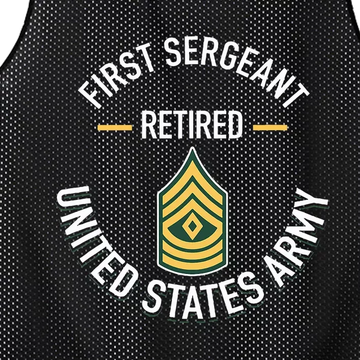 First Sergeant 1sg Retired Army Military Retirement Gifts Mesh Reversible Basketball Jersey Tank