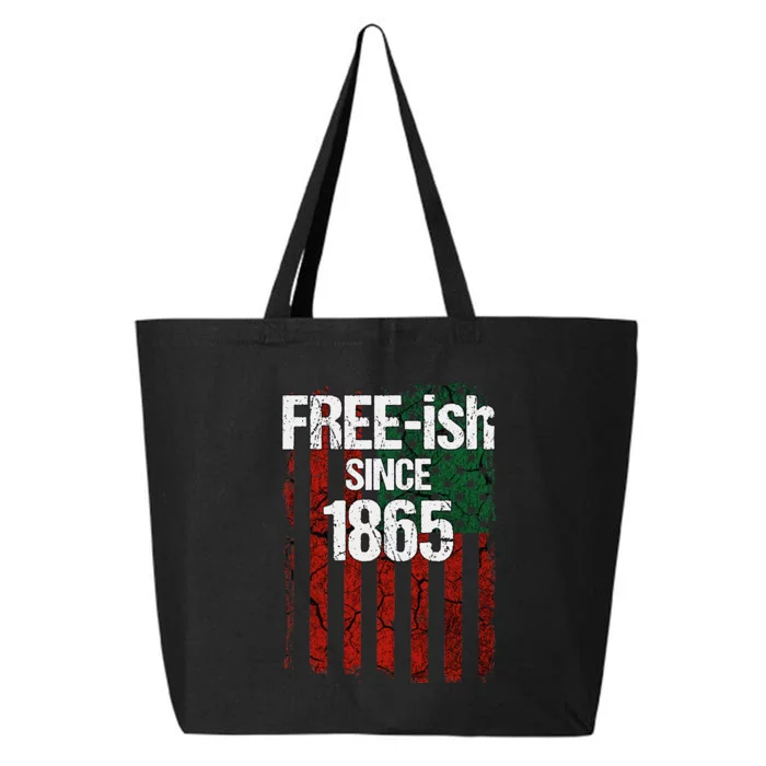 Freeish Since 1865 Juneteenth Day Flag Black Pride 25L Jumbo Tote