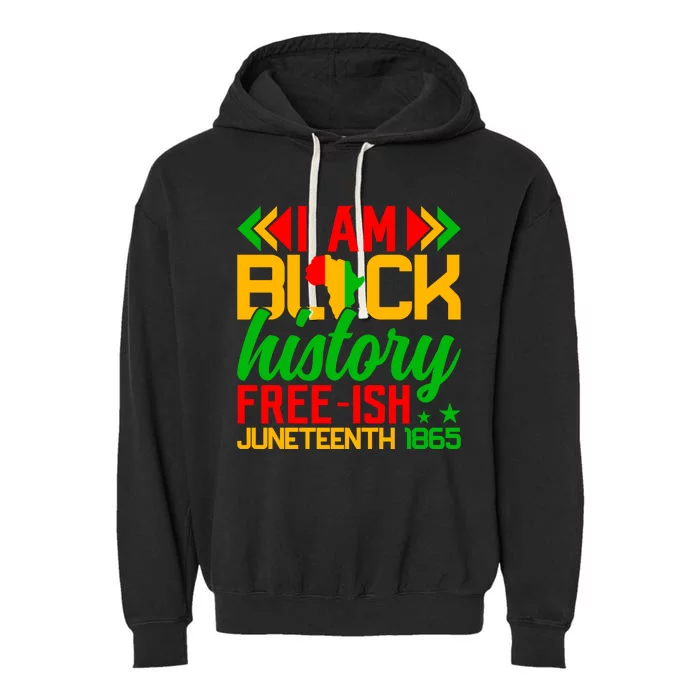 Freeish Since 1865 Junenth Independence Day Design Funny Gift Garment-Dyed Fleece Hoodie