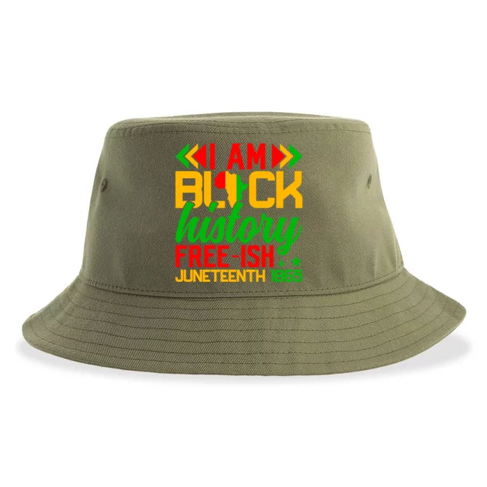 Freeish Since 1865 Junenth Independence Day Design Funny Gift Sustainable Bucket Hat