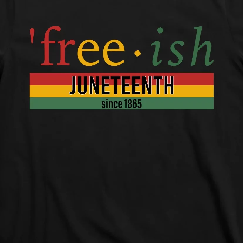 Freeish Since 1865 With Pan African Flag For Juneteenth T-Shirt