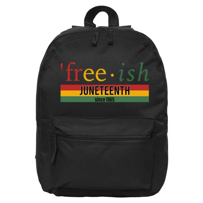 Freeish Since 1865 With Pan African Flag For Juneteenth 16 in Basic Backpack