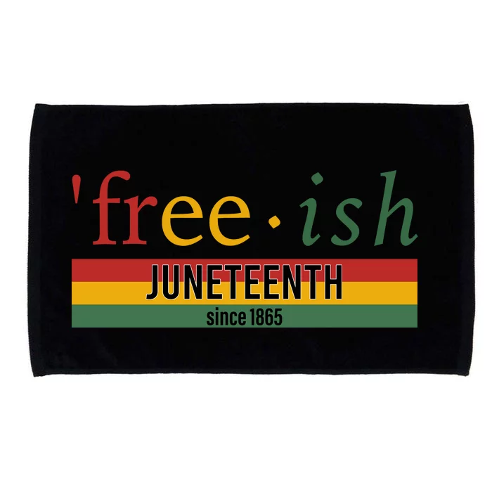 Freeish Since 1865 With Pan African Flag For Juneteenth Microfiber Hand Towel