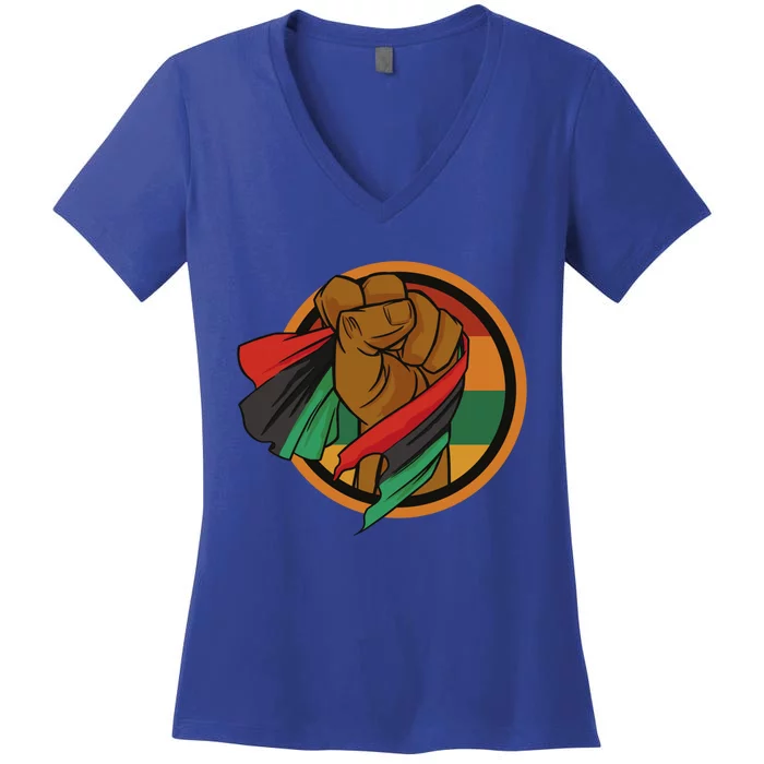 Freeish Since 1865 Juneteenth African American Freedom Meaningful Gift Women's V-Neck T-Shirt