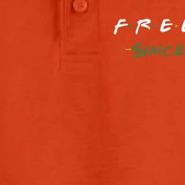 Freeish Since 1865 African Pride Gift Dry Zone Grid Performance Polo