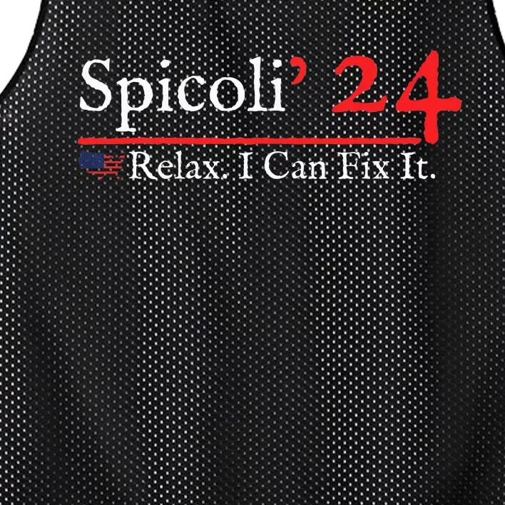 Funny Spicoli 24 Spicoli 2024 Relax I Can Fix It Mesh Reversible Basketball Jersey Tank