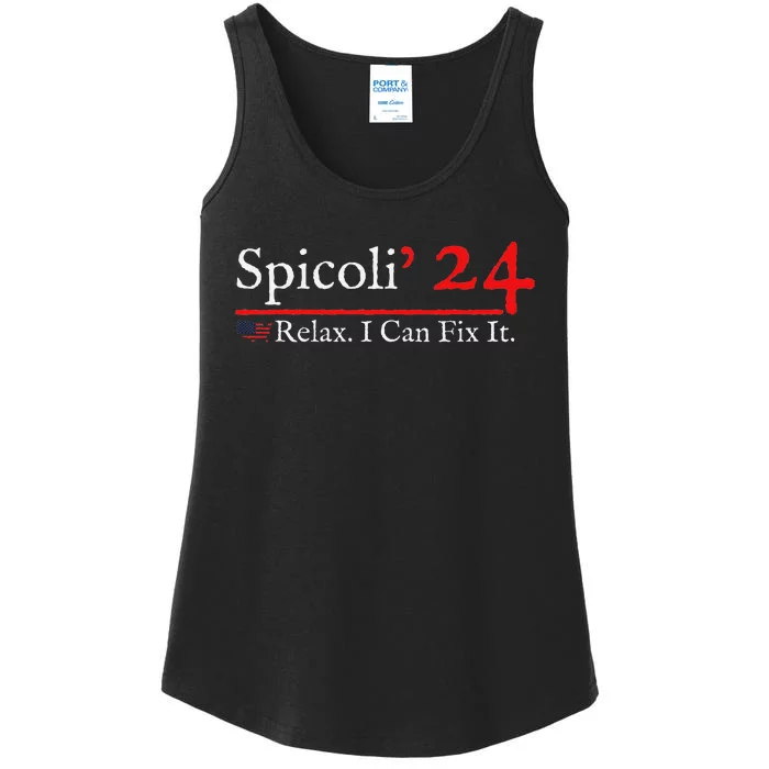 Funny Spicoli 24 Spicoli 2024 Relax I Can Fix It Ladies Essential Tank