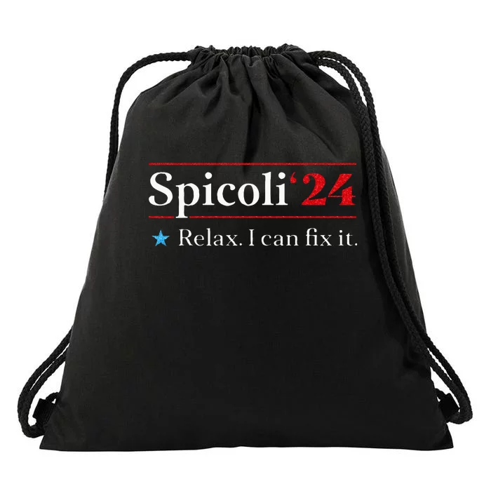 Funny Spicoli 24 Spicoli 24 Relax I Can Fix It Vintage Drawstring Bag