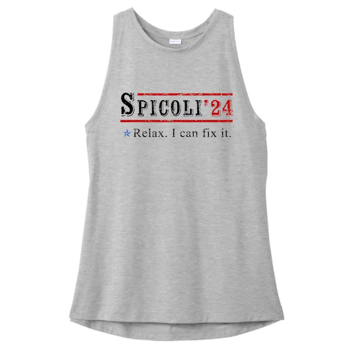 Funny Spicoli 24 Spicoli 2024 Relax I Can Fix It Vintage Ladies Tri-Blend Wicking Tank