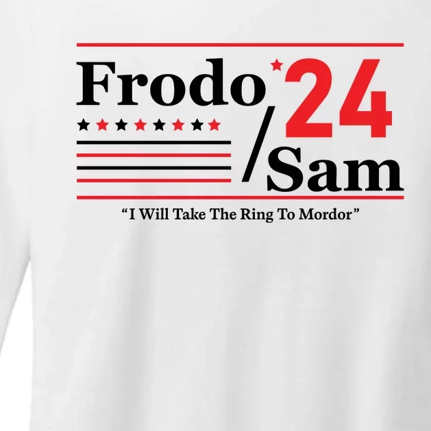 Frodo Sam 2024 I Will Take The Ring To Mordor Funny Womens CVC Long Sleeve Shirt