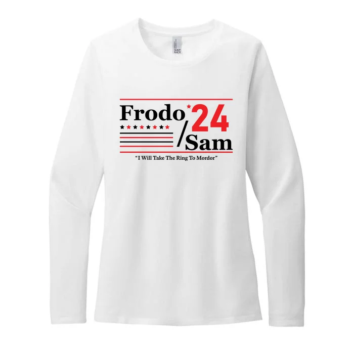 Frodo Sam 2024 I Will Take The Ring To Mordor Funny Womens CVC Long Sleeve Shirt