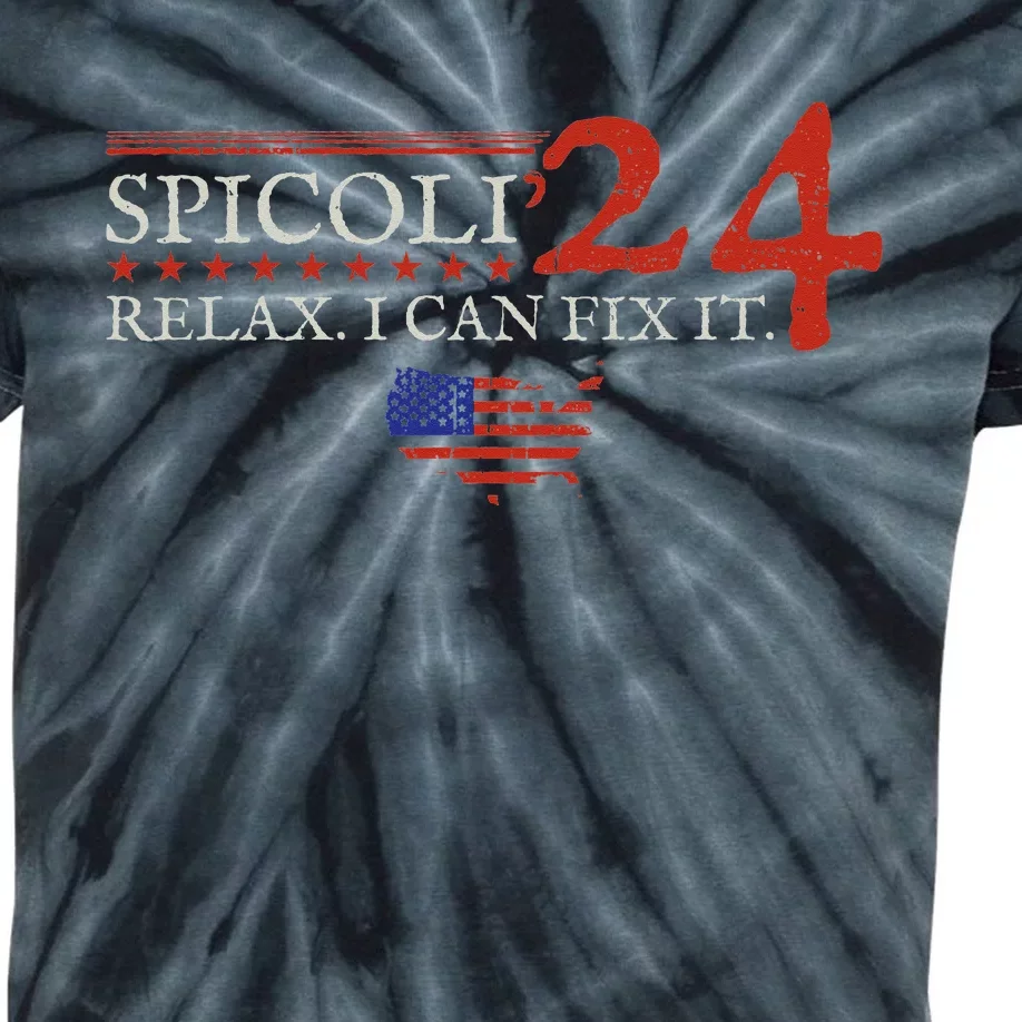 Funny Spicoli 24 Spicoli 2024 relax I can fix it Kids Tie-Dye T-Shirt