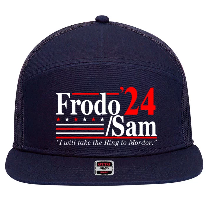 Frodo Sam 2024 Funny Movie Quote 7 Panel Mesh Trucker Snapback Hat