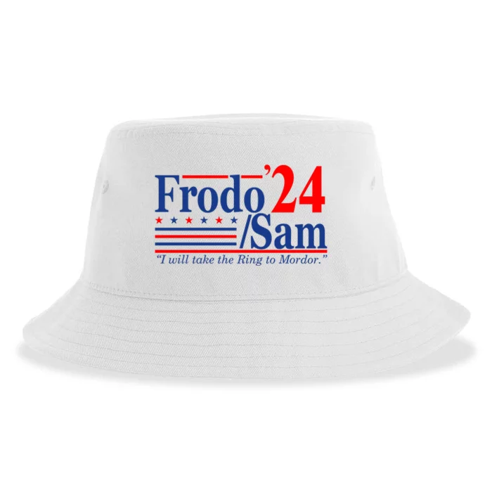 Frodo Sam 2024 I Will Take The Ring To Mordor Funny Sustainable Bucket Hat