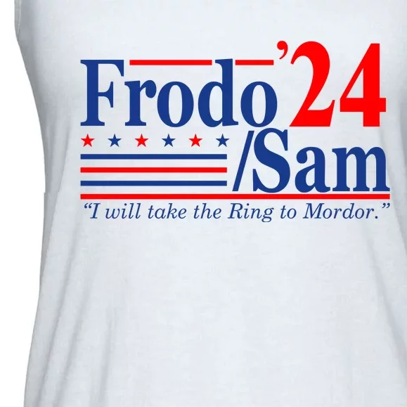 Frodo Sam 2024 I Will Take The Ring To Mordor Funny Ladies Essential Flowy Tank