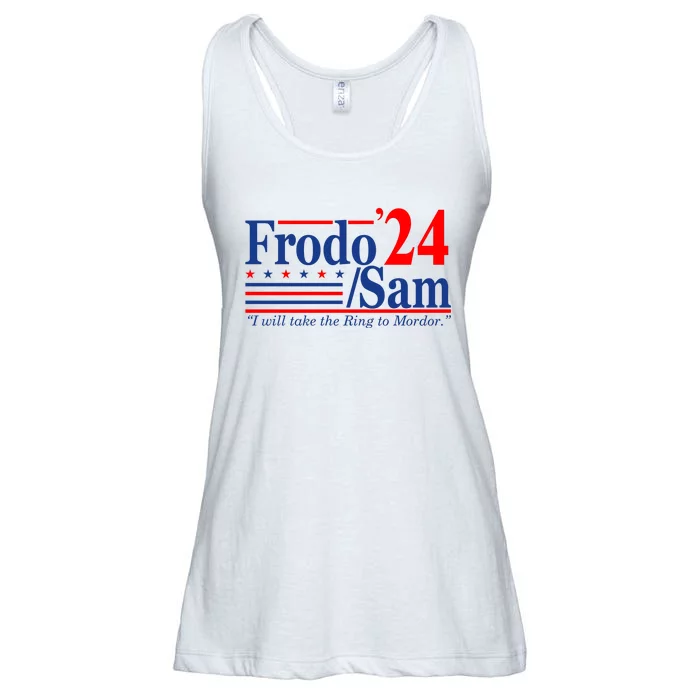 Frodo Sam 2024 I Will Take The Ring To Mordor Funny Ladies Essential Flowy Tank