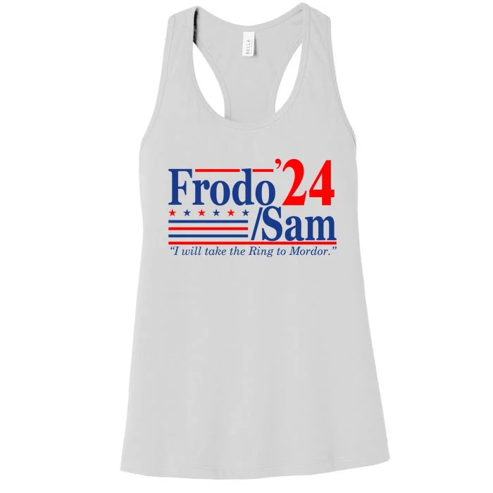 Frodo Sam 2024 I Will Take The Ring To Mordor Funny Women's Racerback Tank