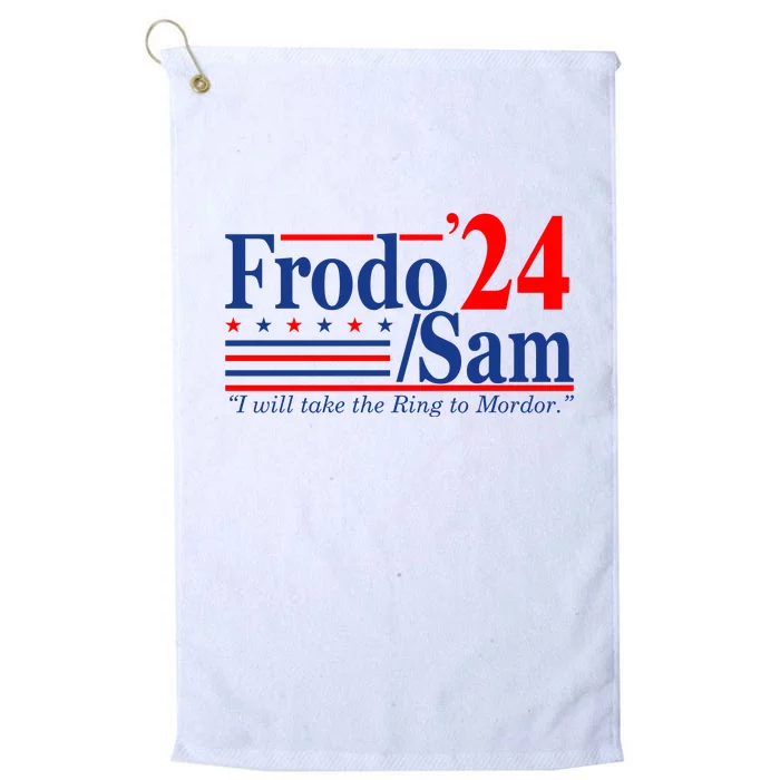 Frodo Sam 2024 I Will Take The Ring To Mordor Funny Platinum Collection Golf Towel