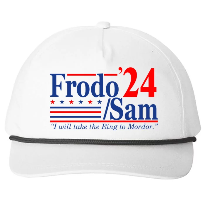 Frodo Sam 2024 I Will Take The Ring To Mordor Funny Snapback Five-Panel Rope Hat