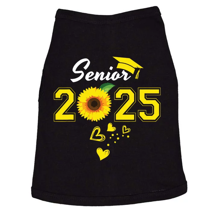 Funny Senior 2025 Funny Graduation Sunflower Class Of 2025 Doggie Tank