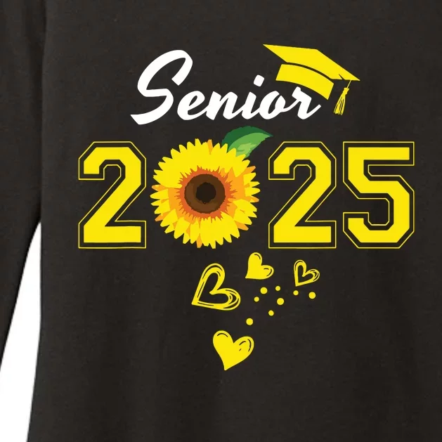 Funny Senior 2025 Funny Graduation Sunflower Class Of 2025 Womens CVC Long Sleeve Shirt