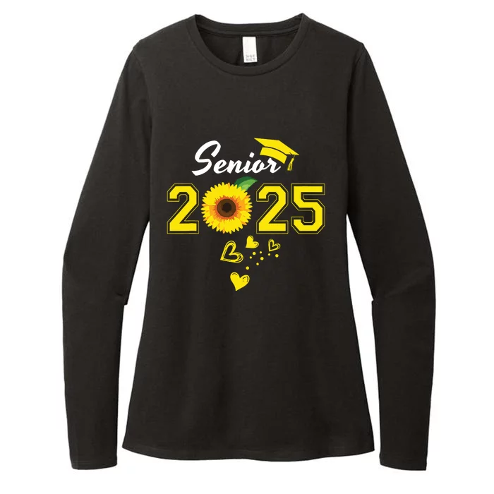 Funny Senior 2025 Funny Graduation Sunflower Class Of 2025 Womens CVC Long Sleeve Shirt